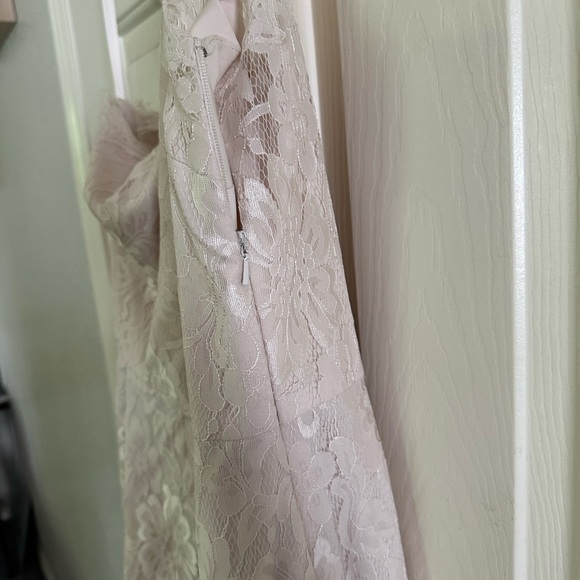 Weddington Way Zoe One Shoulder Lace Bridesmaid Cocktail Dress - Picture 3 of 5